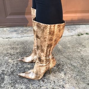 Snakeskin Stiletto Boots